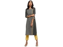 Max Women’s Rayon Regular Kurta (AEAMSP20JH21GREY_Grey_L_Grey_L) Rs. 249