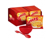 Saffola Oodles, Instant Noodles, Ring Shape, Yummy Masala Flavour, No Maida, Whole Grain Oats, Snackpack Offer, Bowl and Spork, 14 x 53g Pouch (14 Serves) Rs.229