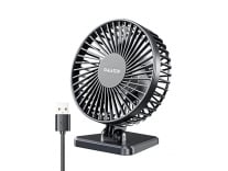 Gaiatop Small Desk Fan, Portable 3 Speeds Wind Desktop Table Cooling Fan in Single Button , Adjustment Mini Personal Fan for Home Desktop Office Car Outdoor (Transparent Blade) Rs.539