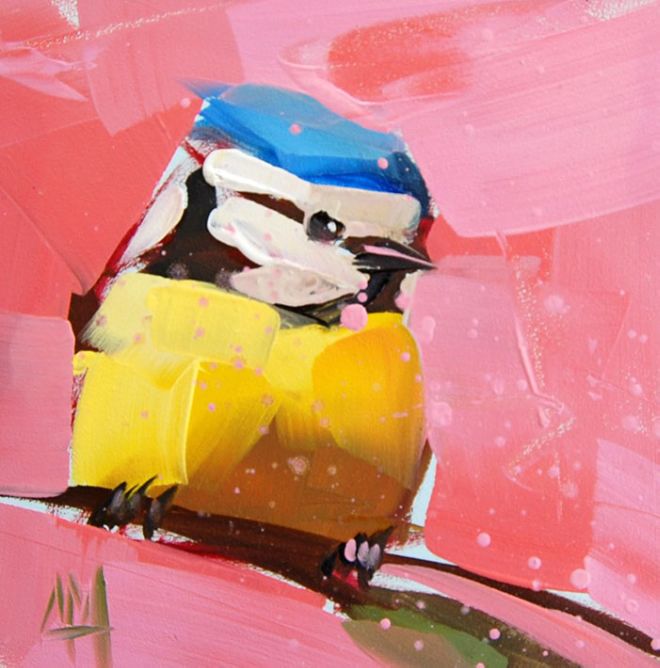 Beautiful Birds Painted Using Broad Strokes