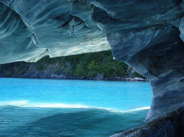 The Lake Carrera Makes Some Incredible Marble Structures
