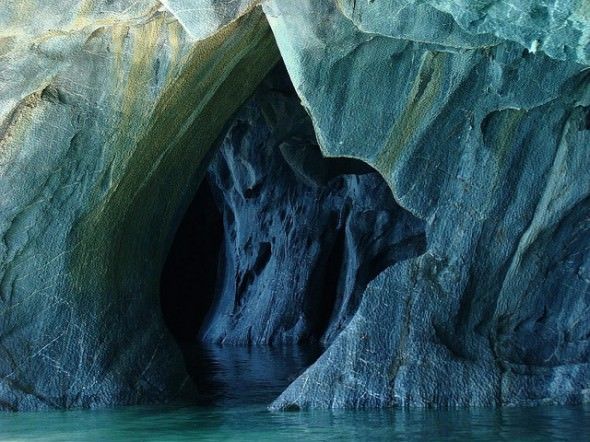 The Lake Carrera Makes Some Incredible Marble Structures