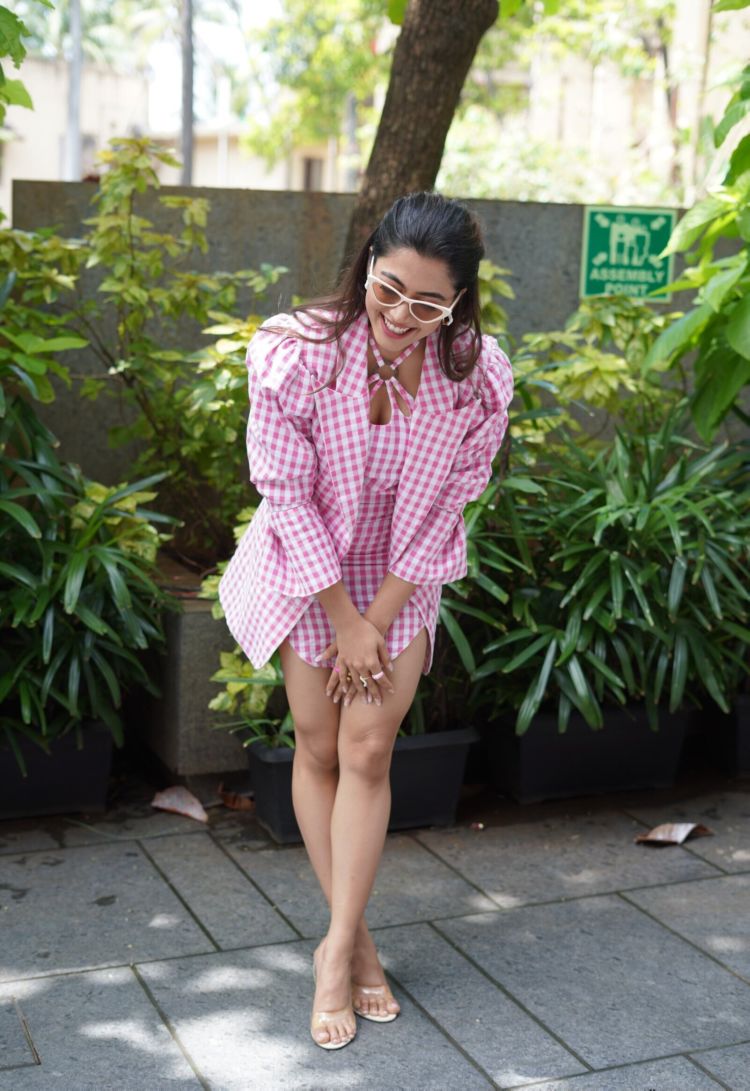 Rashmika Mandanna Poses For Her Film 'Goodbye' Promos