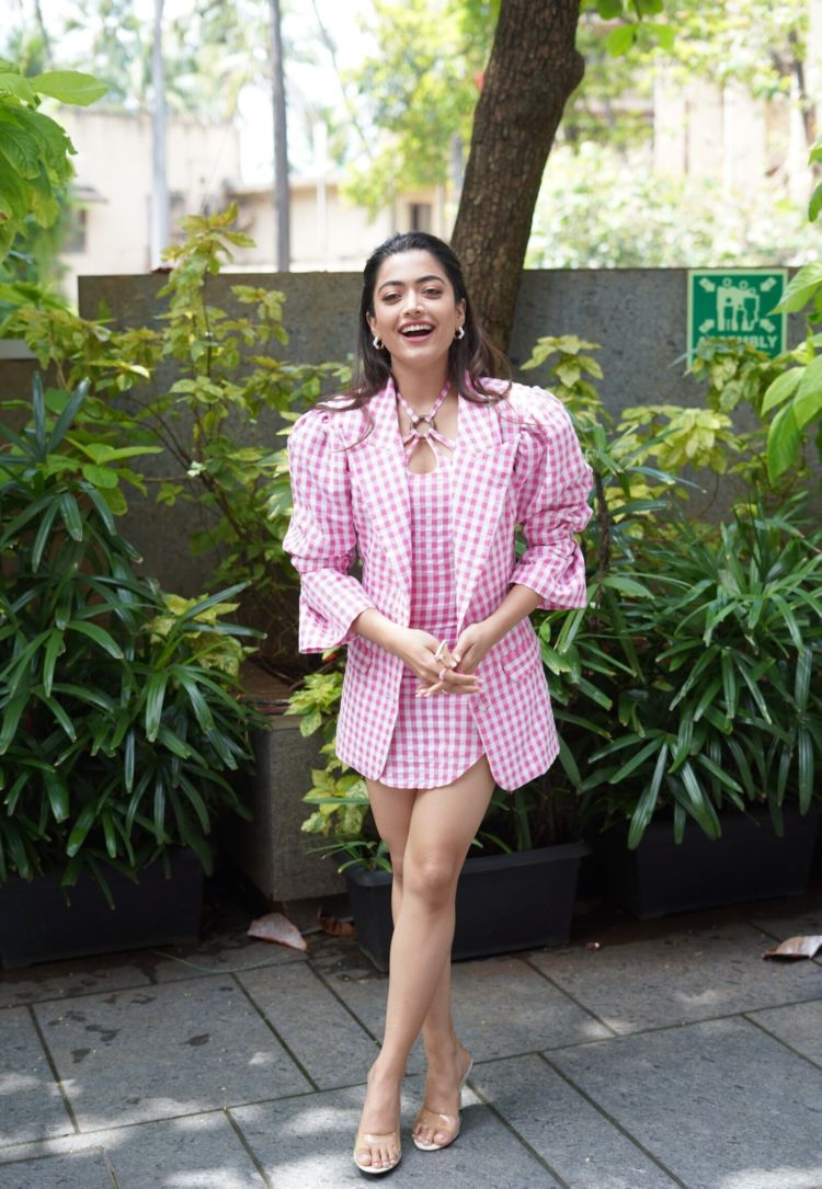 Rashmika Mandanna Poses For Her Film 'Goodbye' Promos