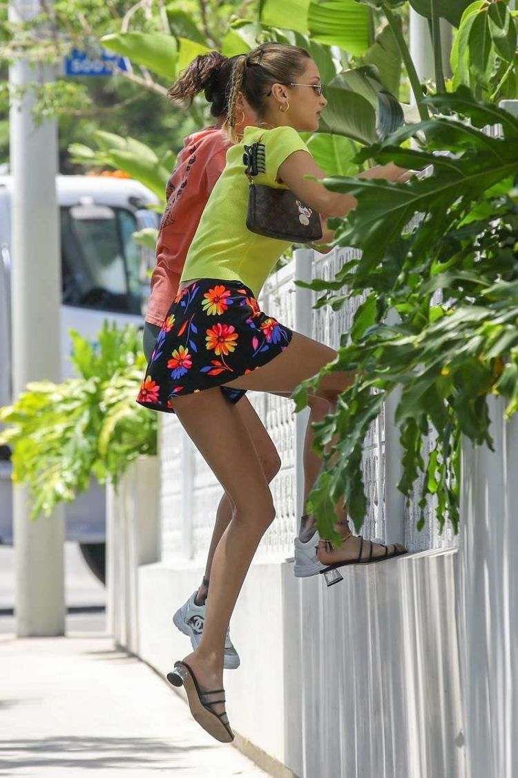 Cheerful Bella Hadid Candids Out in Hollywood