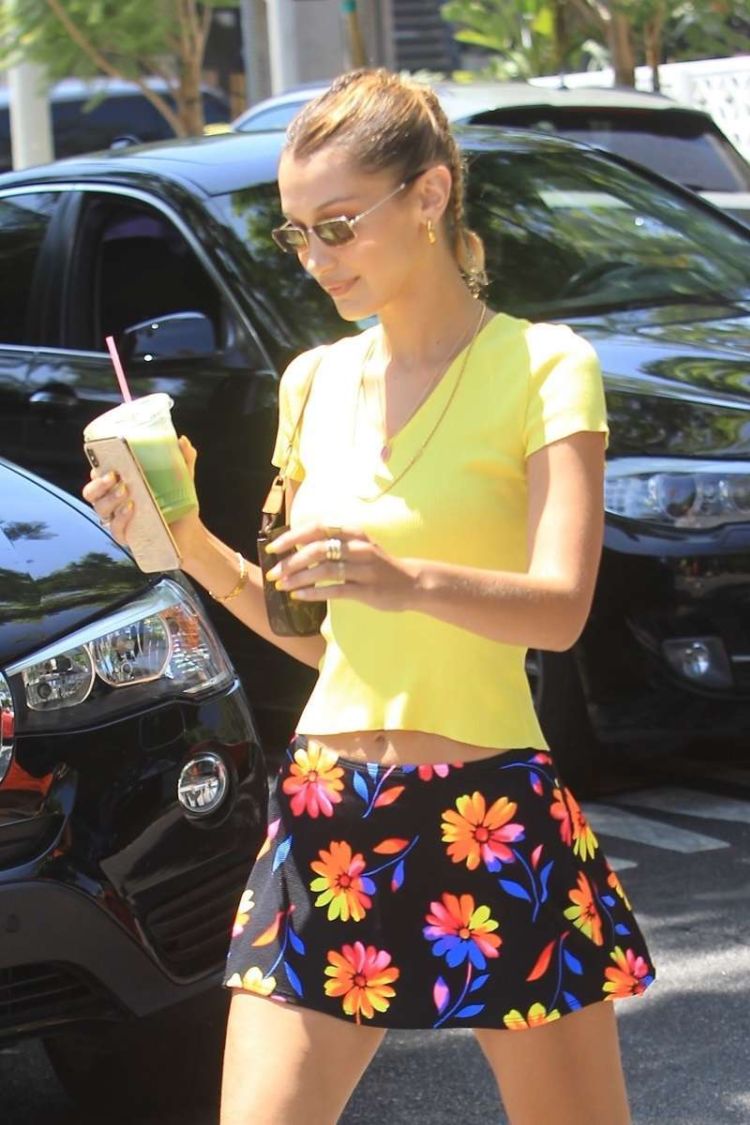 Cheerful Bella Hadid Candids Out in Hollywood