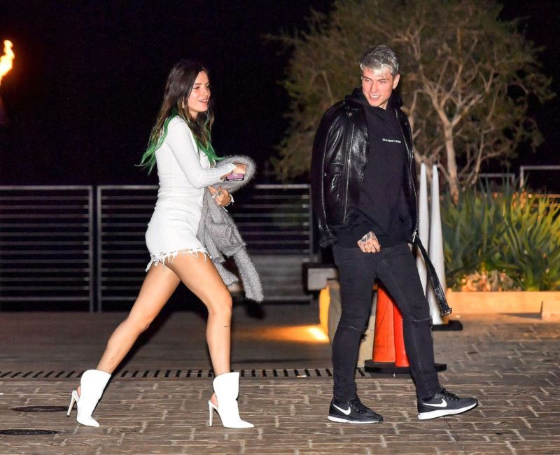 Bella Thorne Candids In White Shorts At Nobu In Malibu