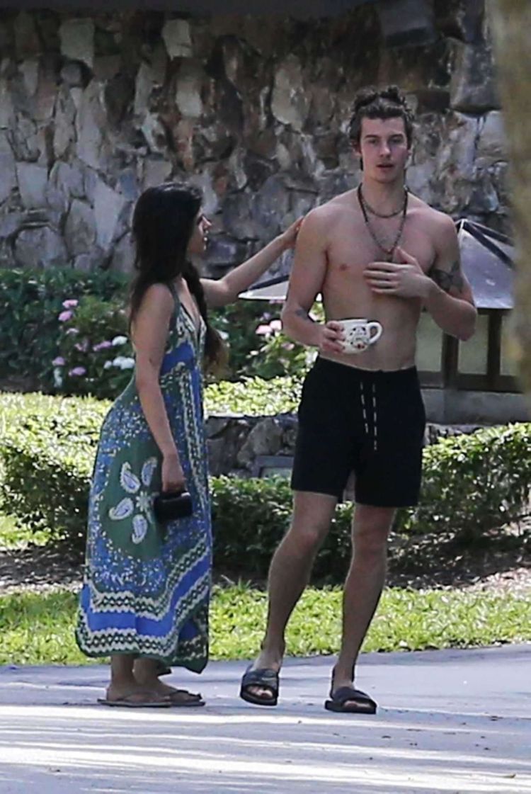 Camila Cabello And Shawn Mendes On A Morning Coffee Walk In Miami