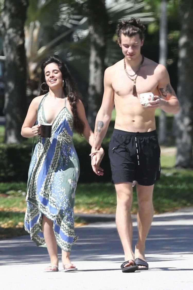 Camila Cabello And Shawn Mendes On A Morning Coffee Walk In Miami