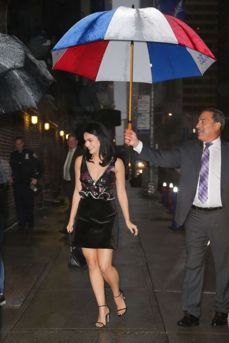 Camila Mendes Candids Outside 'The Late Show with Stephen Colbert' In New York