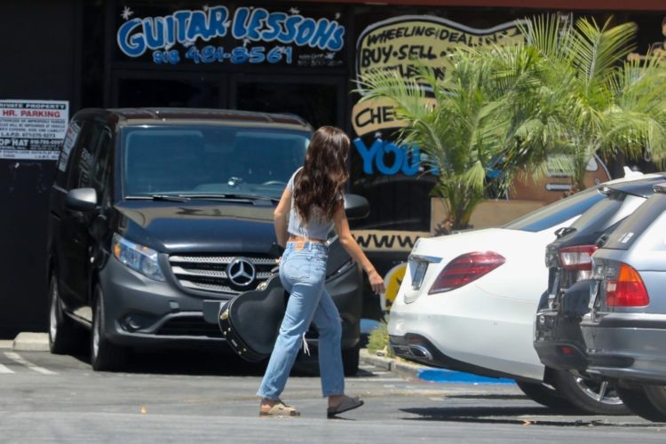 Camila Morrone Candids In Jeans Outside Norman's Rare Guitars In Tarzana