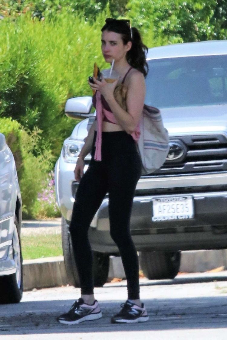 Emma Roberts Candids Outside A Gym In Los Angeles