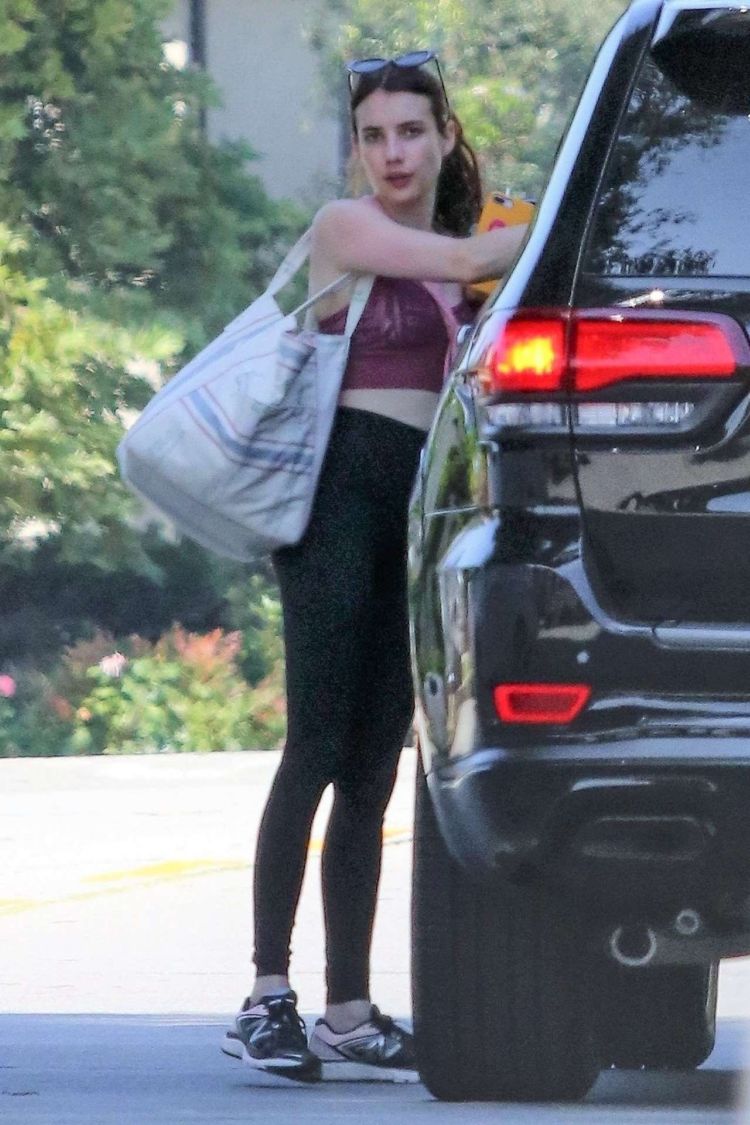 Emma Roberts Candids Outside A Gym In Los Angeles