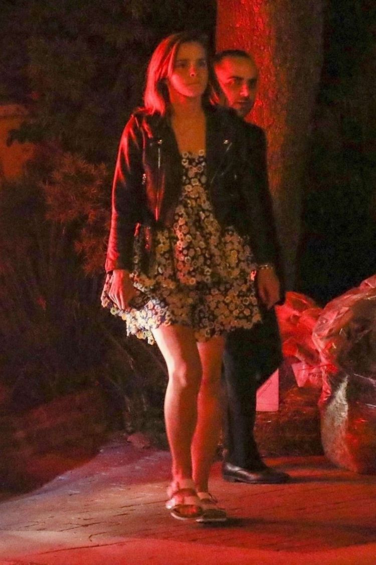 Emma Watson Spotted Arriving At A Party At The Bungalow In West Hollywood