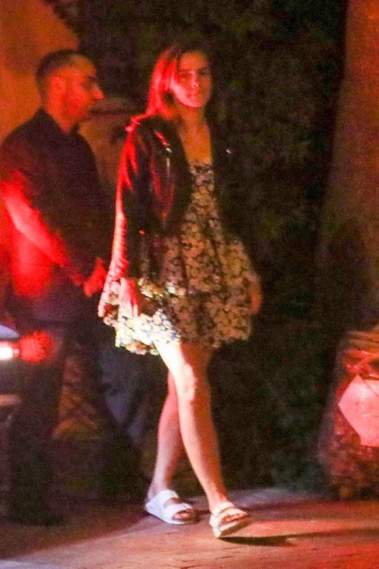 Emma Watson Spotted Arriving At A Party At The Bungalow In West Hollywood