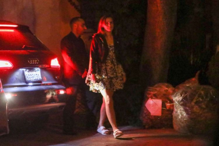 Emma Watson Spotted Arriving At A Party At The Bungalow In West Hollywood