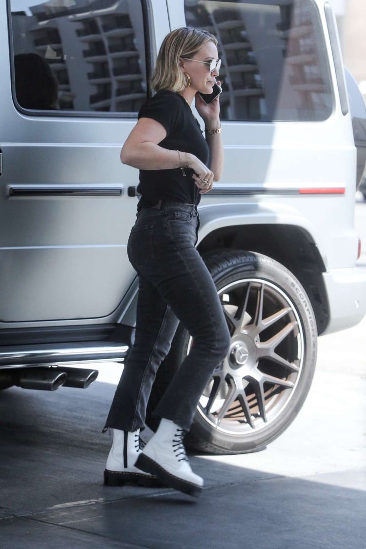 Hilary Duff Candids At A Gas Station In West Hollywood