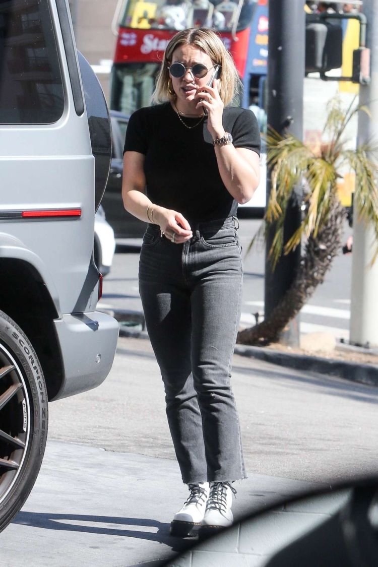 Hilary Duff Candids At A Gas Station In West Hollywood
