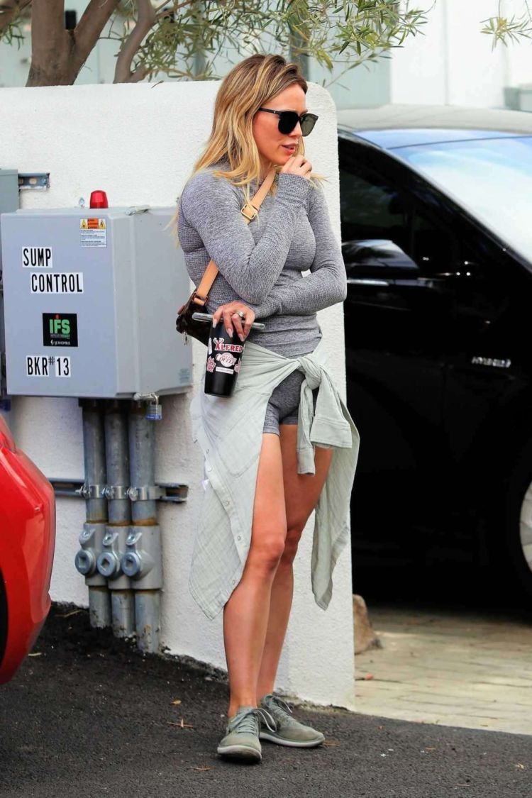 Hilary Duff Spotted Leaving A Yoga Session In Beverly Hills