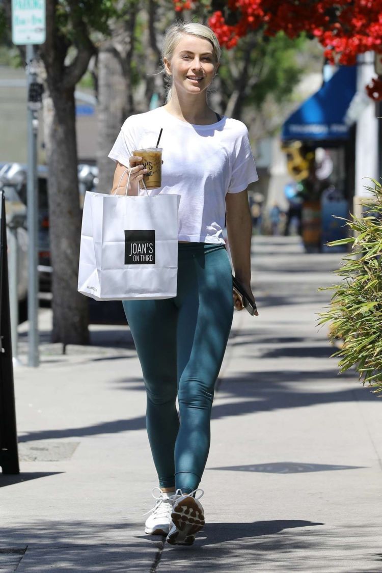 Julianne Hough Candids In Tights At Joan's On Third In Los Angeles