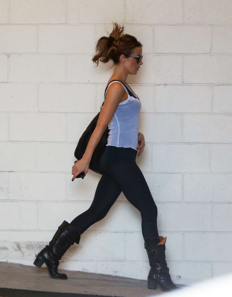 Kate Beckinsale Candids While Going To The Gym