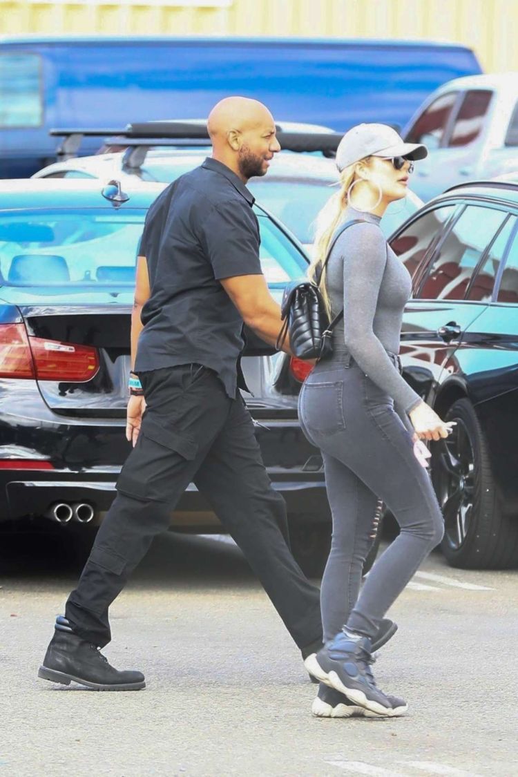 Khloe Kardashian Candids Outside Kanye West’s Sunday Service