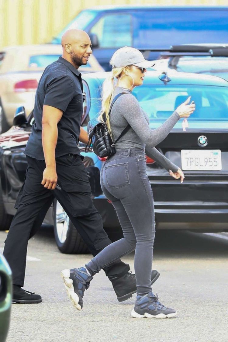 Khloe Kardashian Candids Outside Kanye West’s Sunday Service