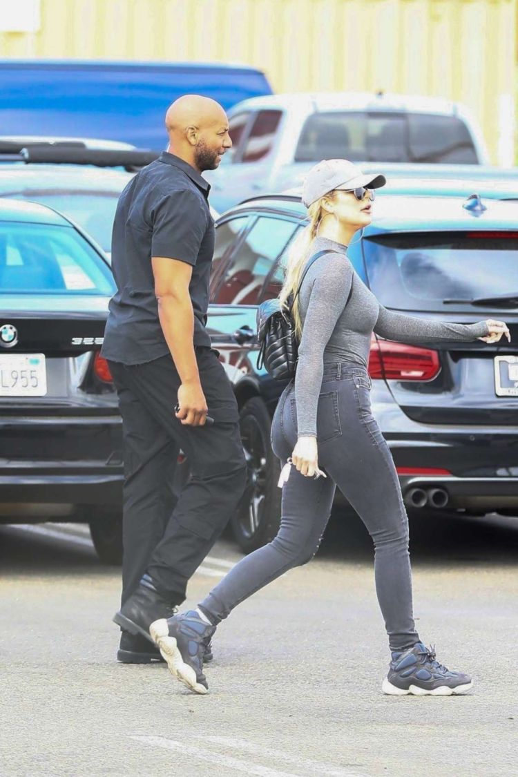 Khloe Kardashian Candids Outside Kanye West’s Sunday Service