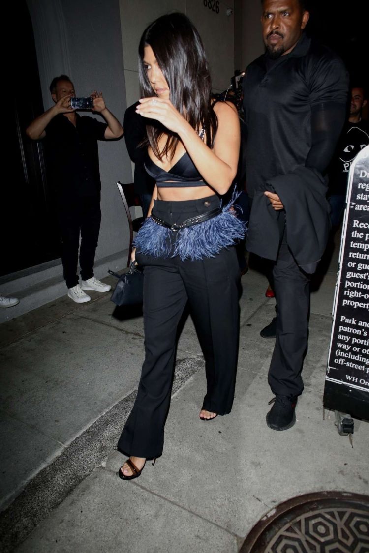 Kourtney Kardashian Steps Out For A Night Out At Craig's In West Hollywood