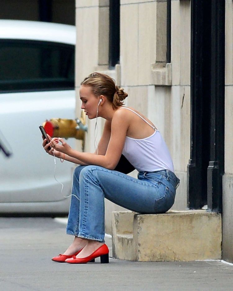 Lily-Rose Depp Candids Out In New York
