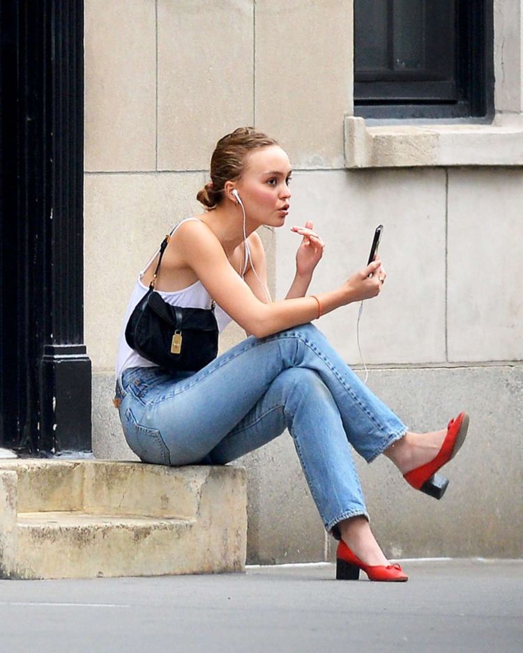 Lily-Rose Depp Candids Out In New York
