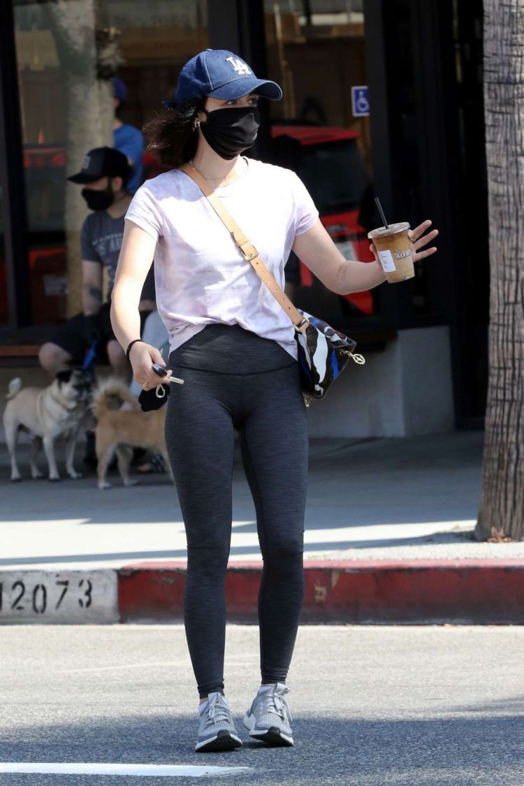 Lucy Hale Gets A Coffee With A Girlfriend In Studio City