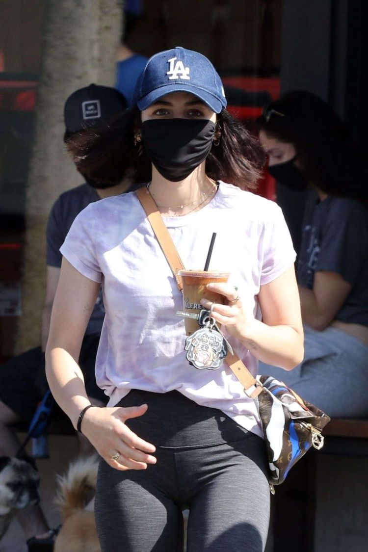 Lucy Hale Gets A Coffee With A Girlfriend In Studio City
