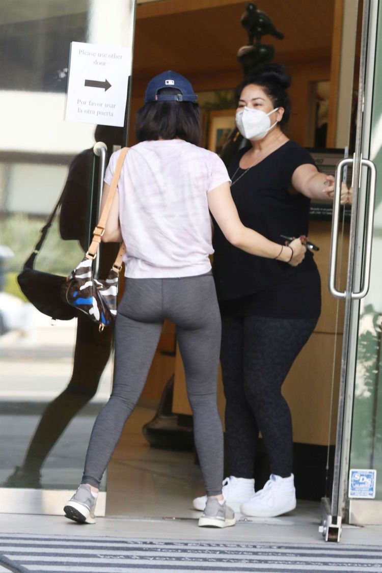 Lucy Hale Gets A Coffee With A Girlfriend In Studio City