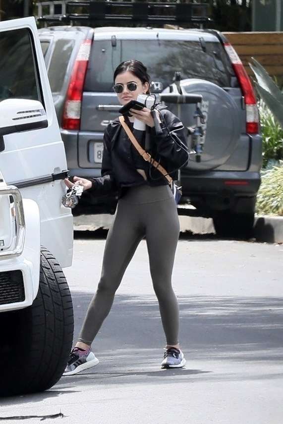 Lucy Hale Candids Outside Her Home In West Hollywood