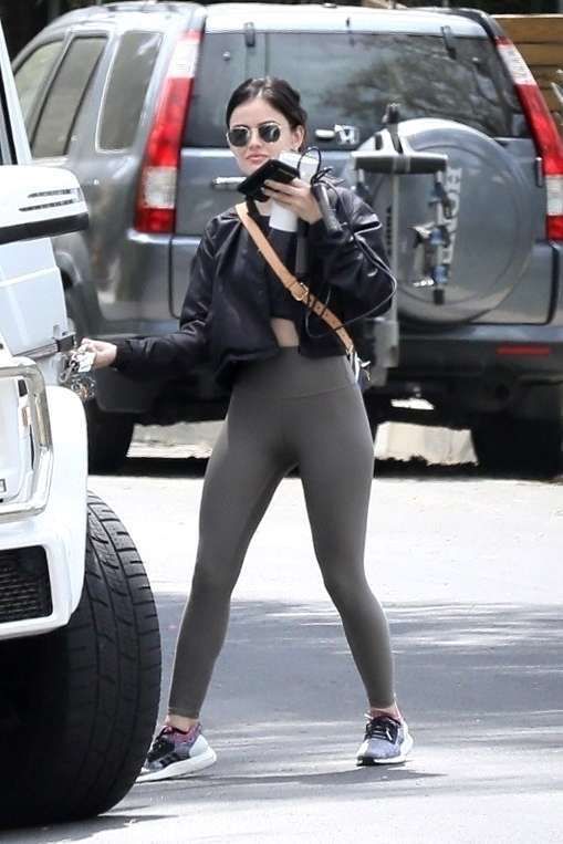 Lucy Hale Candids Outside Her Home In West Hollywood
