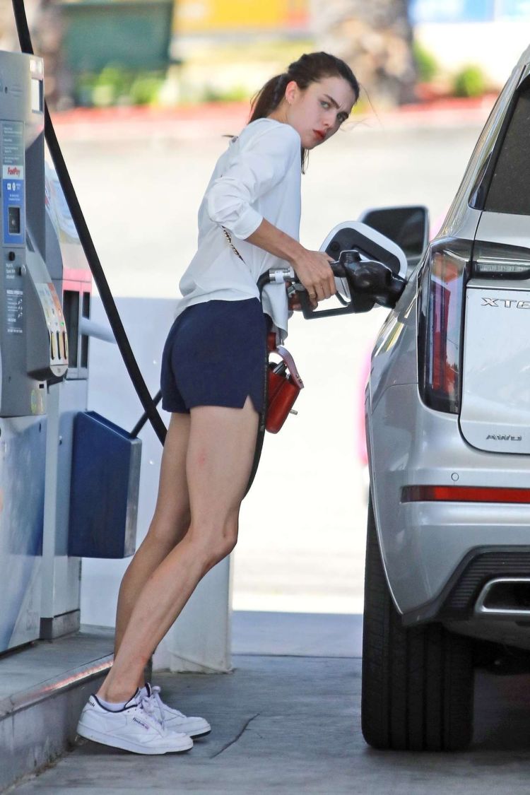 Margaret Qualley Candids At A Gas Station In Los Angeles