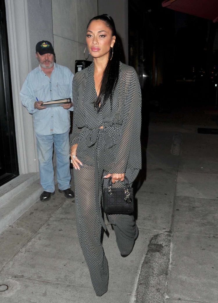 Nicole Scherzinger Candids At Craig's In West Hollywood