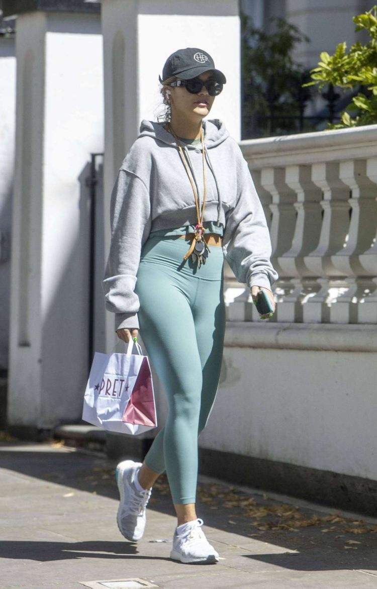 Rita Ora Candids In Tight Leggings Outside Her Gym In London