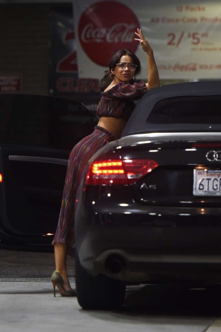 Sarah Hyland Candids While Pumping Gas After Dinner