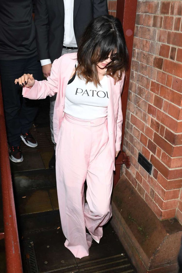 Selena Gomez Out And About Candids In A Pink Suit In London