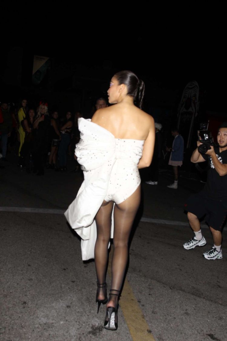 Shanina Shaik Arrives At Demi Lovato's Halloween Party In Hollywood
