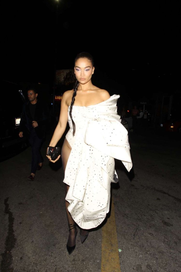 Shanina Shaik Arrives At Demi Lovato's Halloween Party In Hollywood