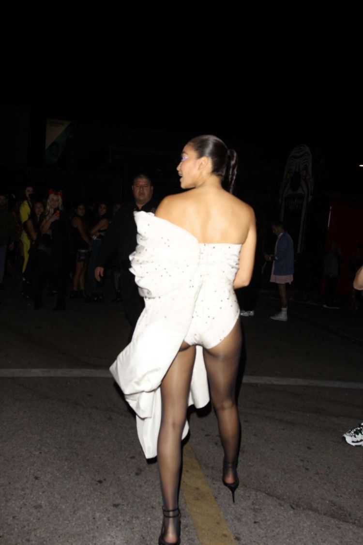 Shanina Shaik Arrives At Demi Lovato's Halloween Party In Hollywood