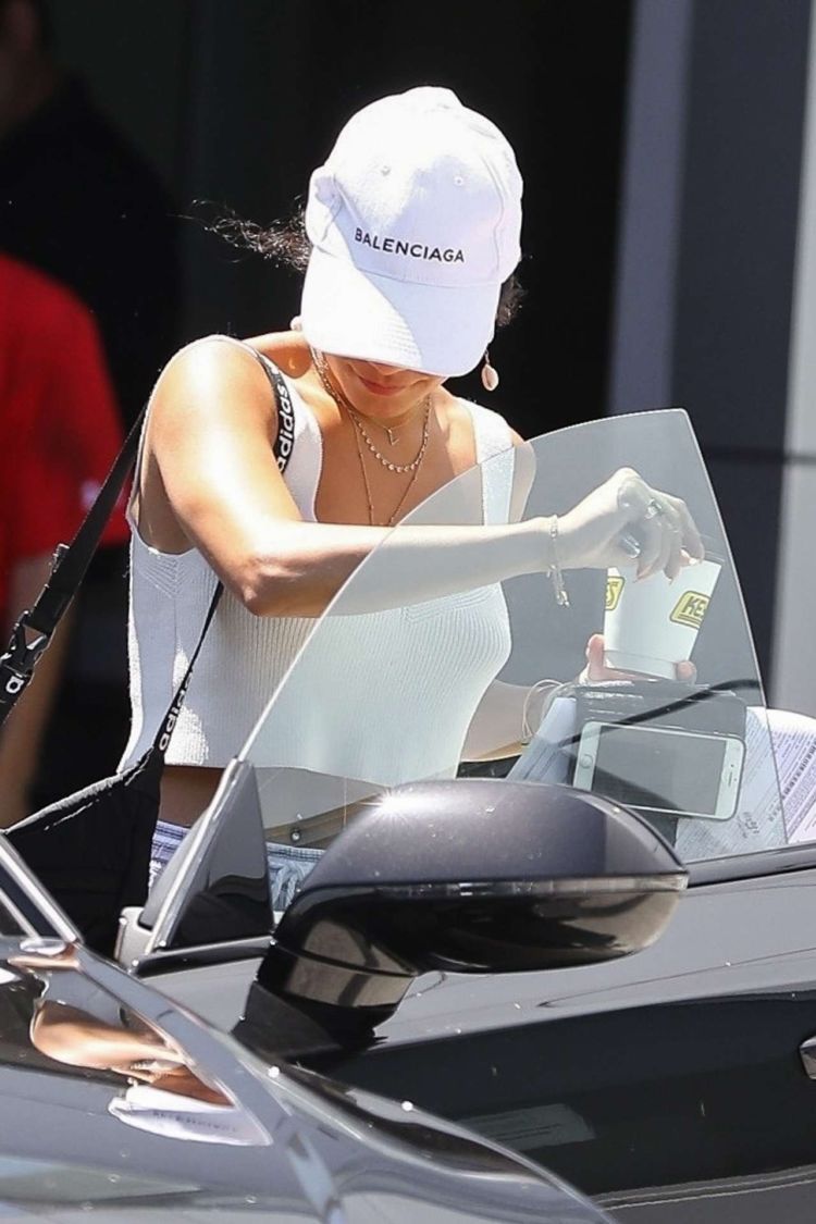 Vanessa Hudgens Snapped At A Gas Station In Los Angeles