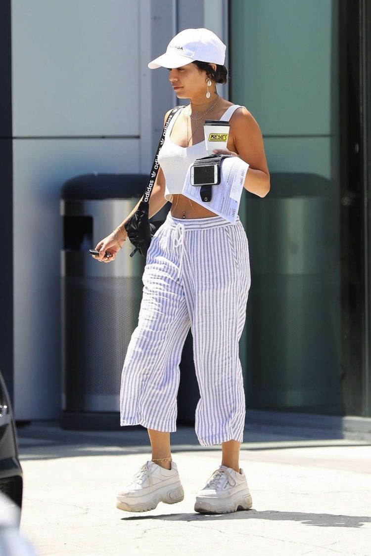 Vanessa Hudgens Snapped At A Gas Station In Los Angeles