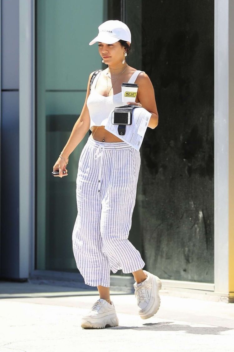 Vanessa Hudgens Snapped At A Gas Station In Los Angeles