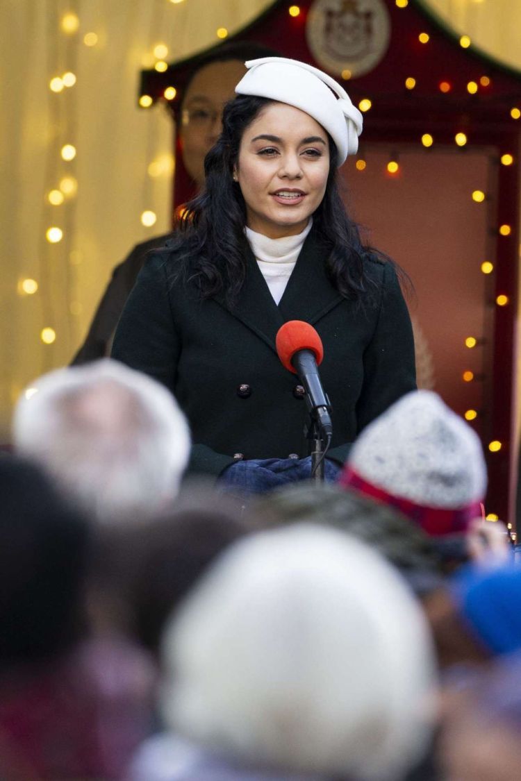 Pretty Vanessa Hudgens On 'The Princess Switch, Switched Again' Shoot In Edinburgh