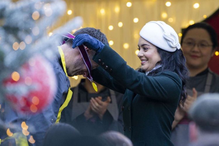 Pretty Vanessa Hudgens On 'The Princess Switch, Switched Again' Shoot In Edinburgh