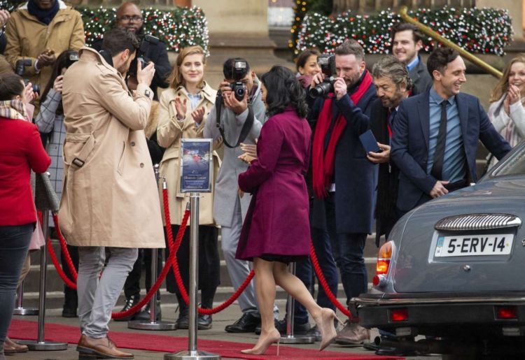 Pretty Vanessa Hudgens On 'The Princess Switch, Switched Again' Shoot In Edinburgh